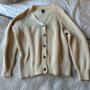 GAP Women's Beige Cardigan Sweater
